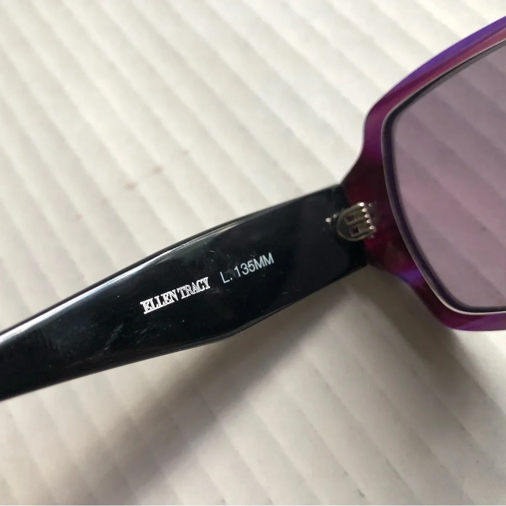 Ellen Tracy Lima eyeglasses‎ soft rectangular frame 58016L. 135mm eggplant